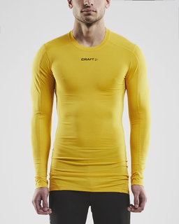 Craft Kompressions-Langarmshirt (enganliegend) Pro Control Unterwäsche gelb Herren